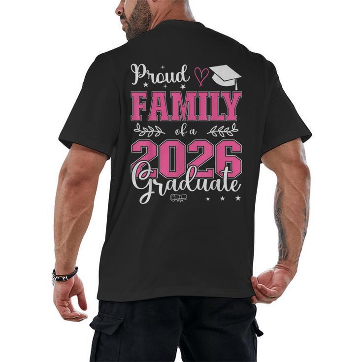 Proud Family Of a Class Of 2026 Graduate For Graduation Men's Back Print T-Shirt