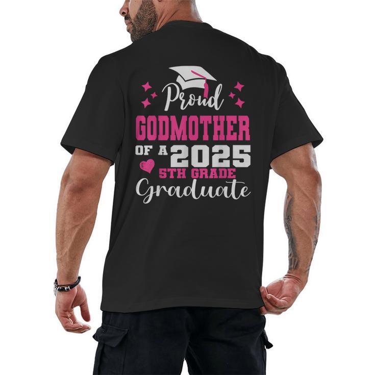 Proud Godmother Of 5th Grade Graduate 2025 Family Graduation Men's Back Print T-Shirt