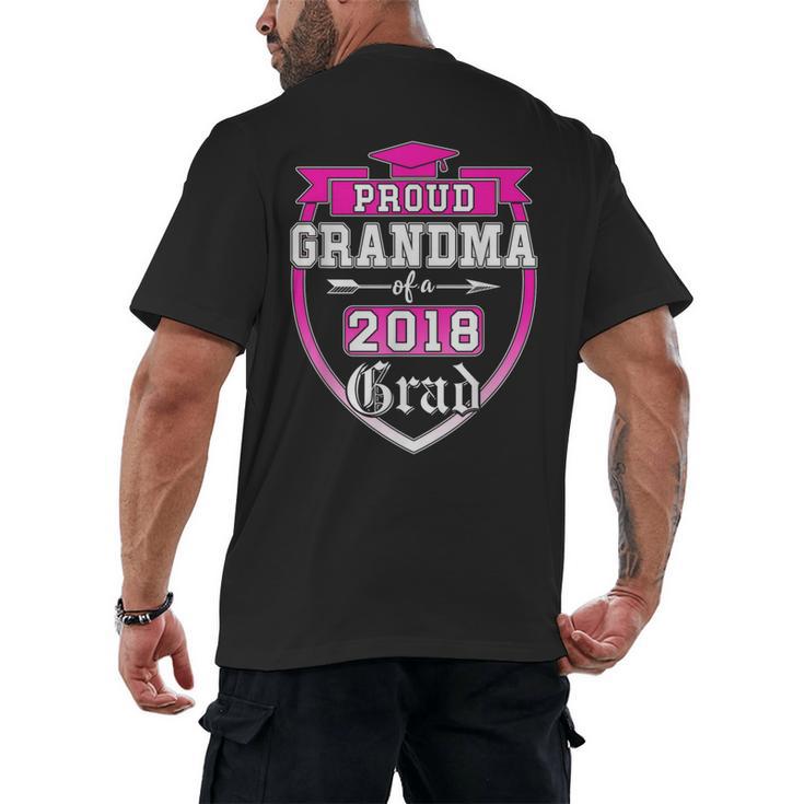 Proud Grandma Of a 2018 Grad Graduation Family Men's Back Print T-Shirt
