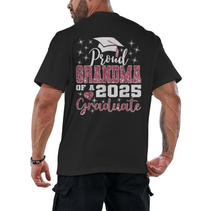 Proud Grandma Of 2025 College Graduate Family Graduation Men's Back Print T-Shirt