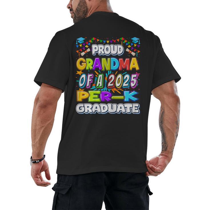Proud GRANDMA Of a 2025 PRE-K Graduate -Graduation Men's Back Print T-Shirt