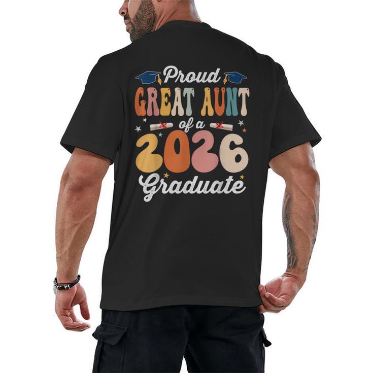 Proud Great Aunt Of a Class Of 2026 Graduate Graduation Men's Back Print T-Shirt