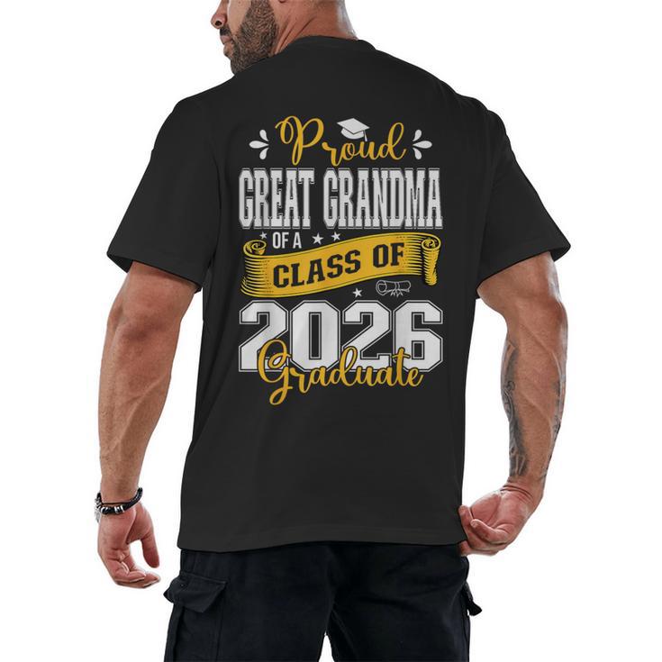 Proud Great Grandma Of a Class Of 2026 Graduate Graduation Men's Back Print T-Shirt