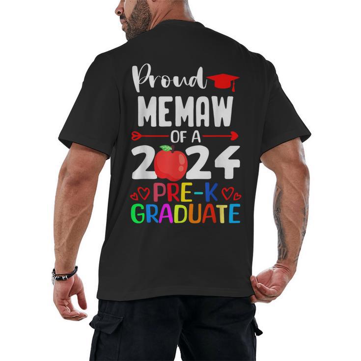 Proud MEMAW Of 2024 Pre-K Graduation Graduate Senior 2024 Men's Back Print T-Shirt