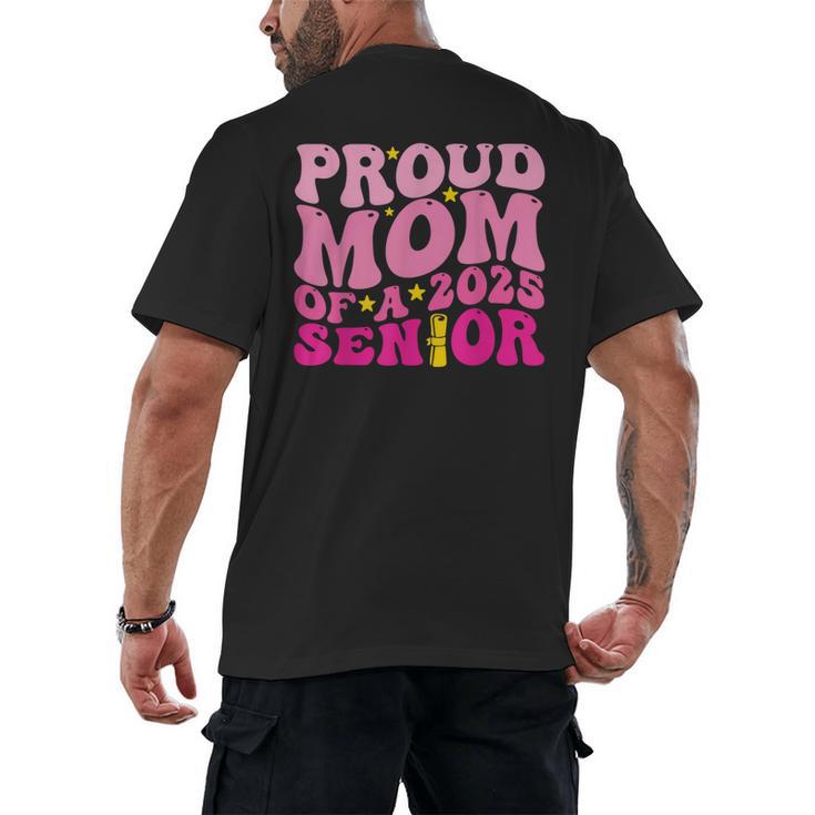 Proud Mom Of a 2025 Graduate Class Senior Graduation Mother Men's Back Print T-Shirt