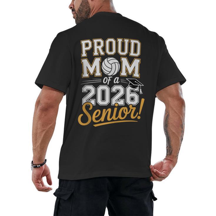 Proud Mom Of a 2026 Senior Volleyball Graduation Men's Back Print T-Shirt