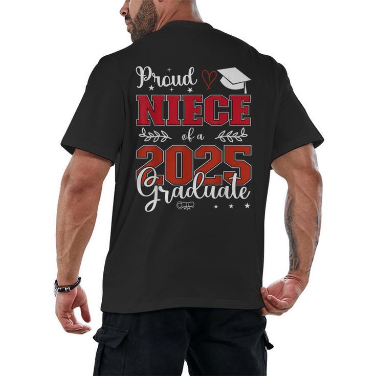 Proud Niece Of a Class Of 2025 Graduate For Graduation Men's Back Print T-Shirt