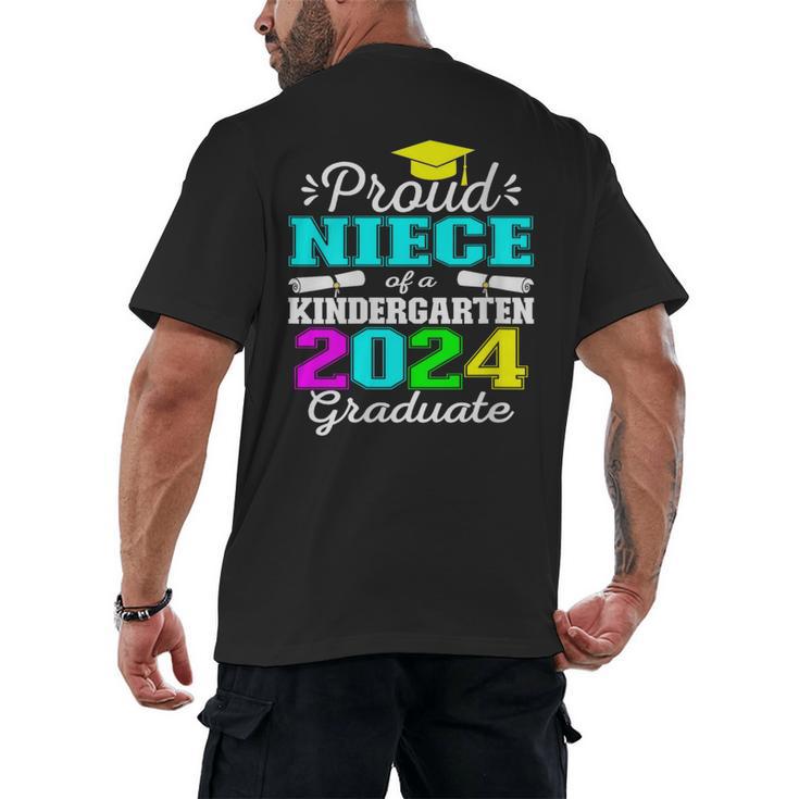 Proud Niece Of Kindergarten Graduate 2024 Graduation Niece Men's Back Print T-Shirt