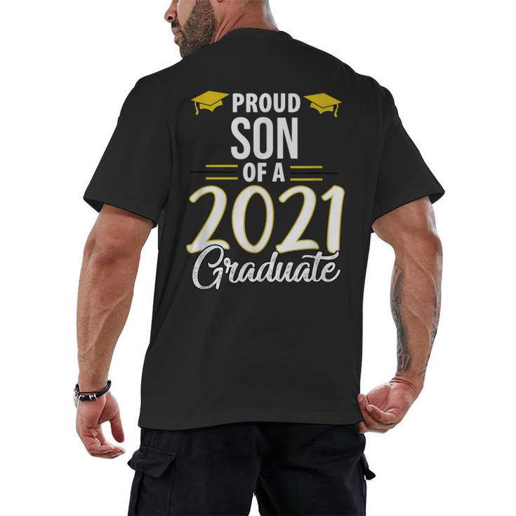 Proud Son Of A 2021 Graduate Graduation Clothes MBA PhD Men's Back Print T-Shirt