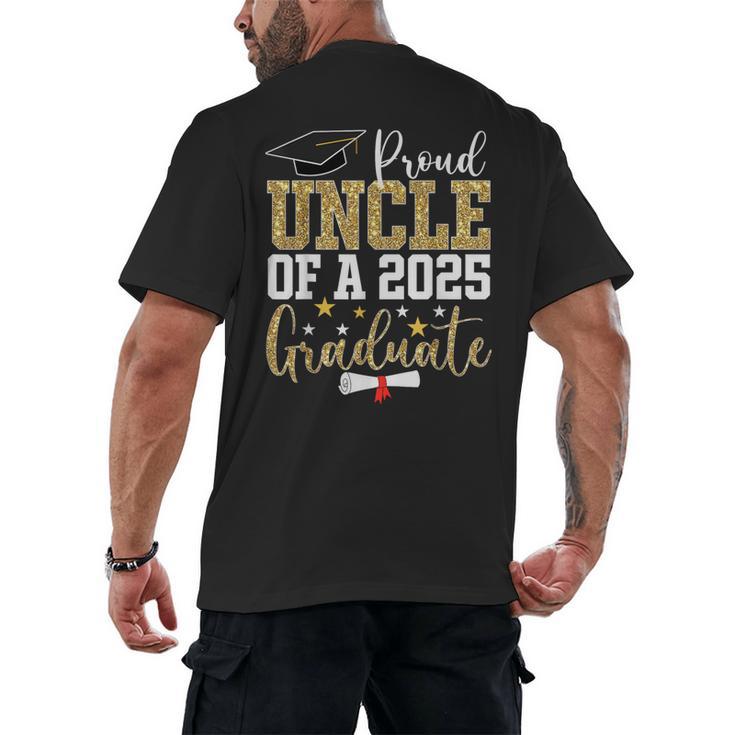 Proud Uncle Of A 2025 Graduate Uncle Graduation 2025 Men's Back Print T-Shirt