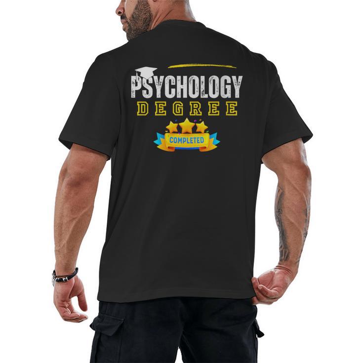 Psychology Degree Graduation Senior Celebration Grad Party Men's Back Print T-Shirt