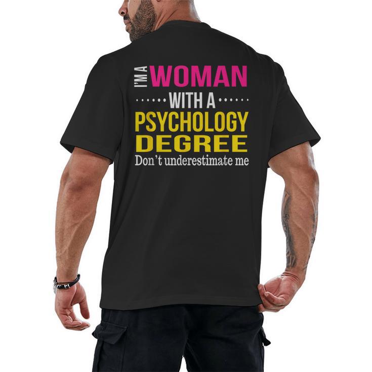 Psychology Degree Major Graduation 2024 Psychologist PsyD Men's Back Print T-Shirt