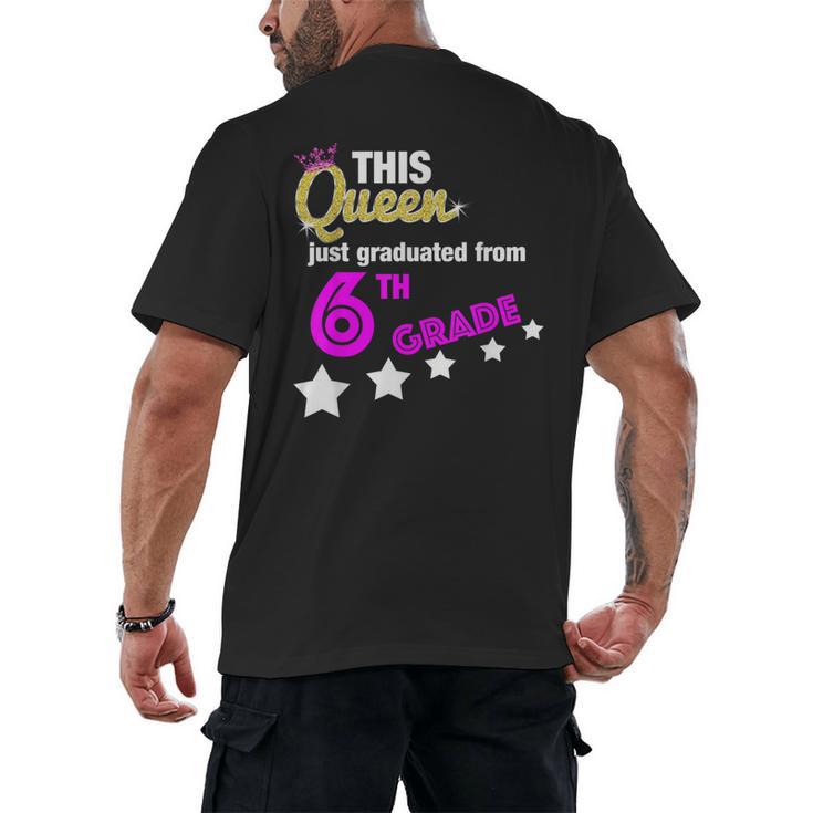Queen 6th Grade Graduation  For Girls Men's Back Print T-Shirt