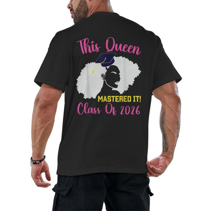 This Queen Mastered It Masters Graduation Class Of 2026 Men's Back Print T-Shirt