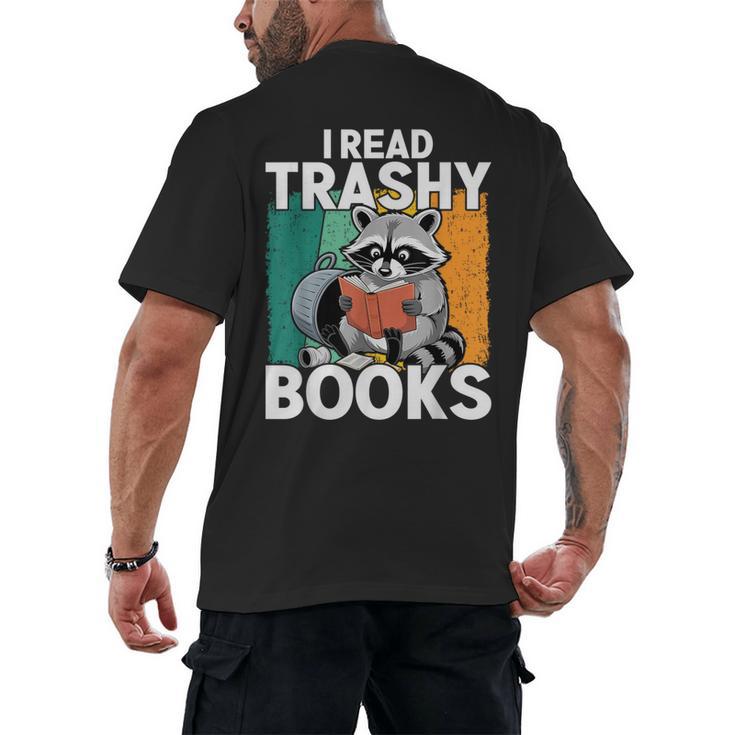 Raccoon Smutty Book Lover Spicy Romance Novels Women's Men's Back Print T-Shirt