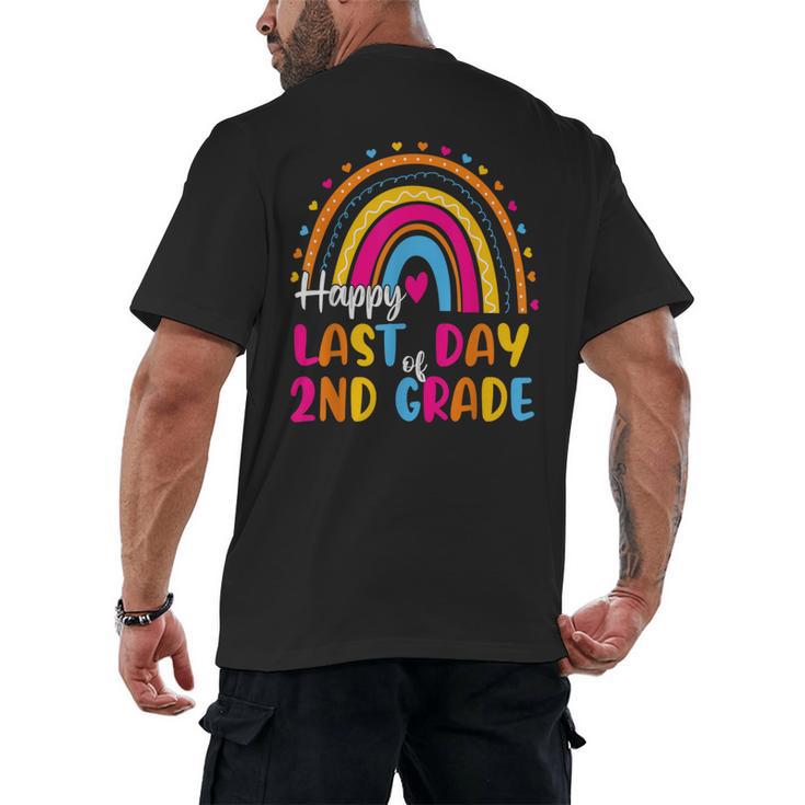 Rainbow Last Day Of 2nd Grade Teacher Student Graduation For Men Women Kids Men's Back Print T-Shirt