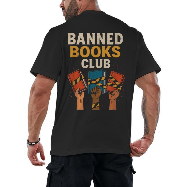 Read Banned Books Club Freely Anti-Censorship Librarian Men's Back Print T-Shirt