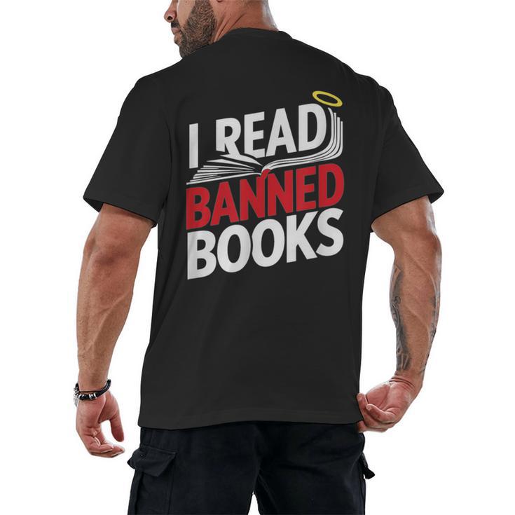 I Read Banned Books Defiant And Bold Men's Back Print T-Shirt