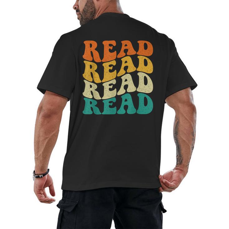 Read Read Read Read Book Lover Reading Bookworm Reader Men's Back Print T-Shirt