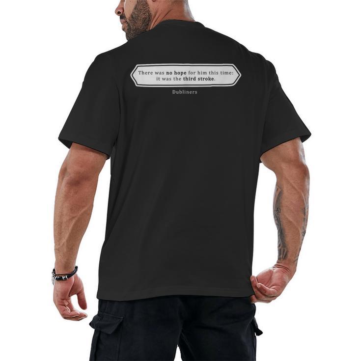 Must Read Book Quote Dubliners James Joyce Men's Back Print T-Shirt