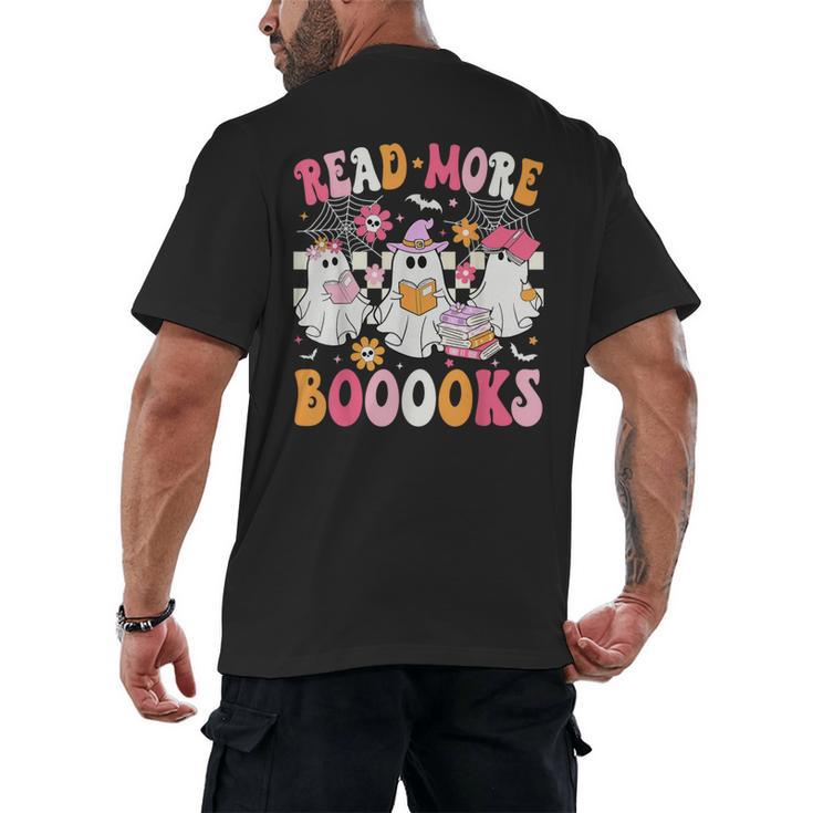 Read More Books Ghosts Reading Book Teacher Halloween Men's Back Print T-Shirt