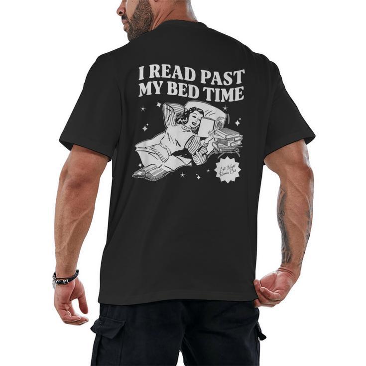 I Read Past My Bedtime Late Night Readers Book Club Men's Back Print T-Shirt