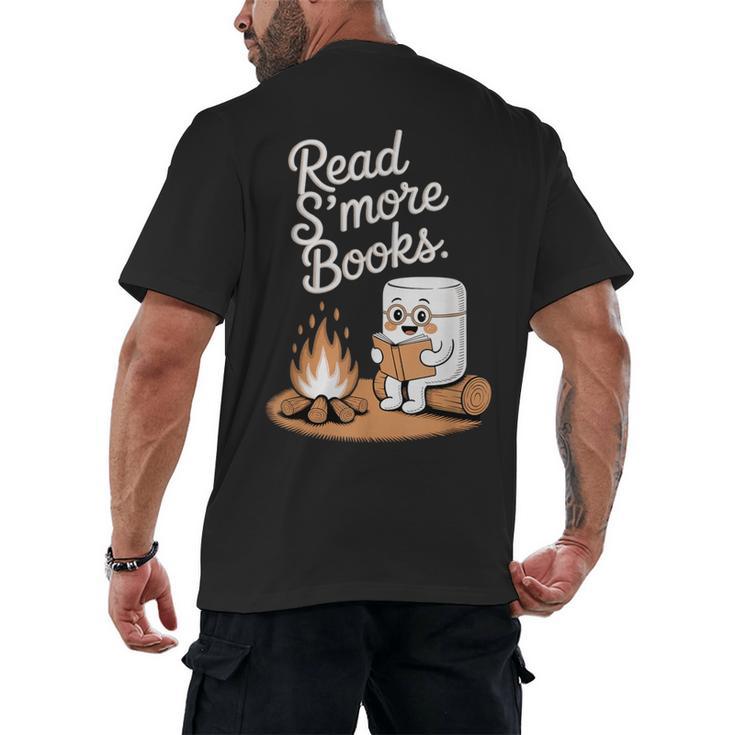 Read S'More Books Camping Outdoors Reading Campfire Smores Men's Back Print T-Shirt