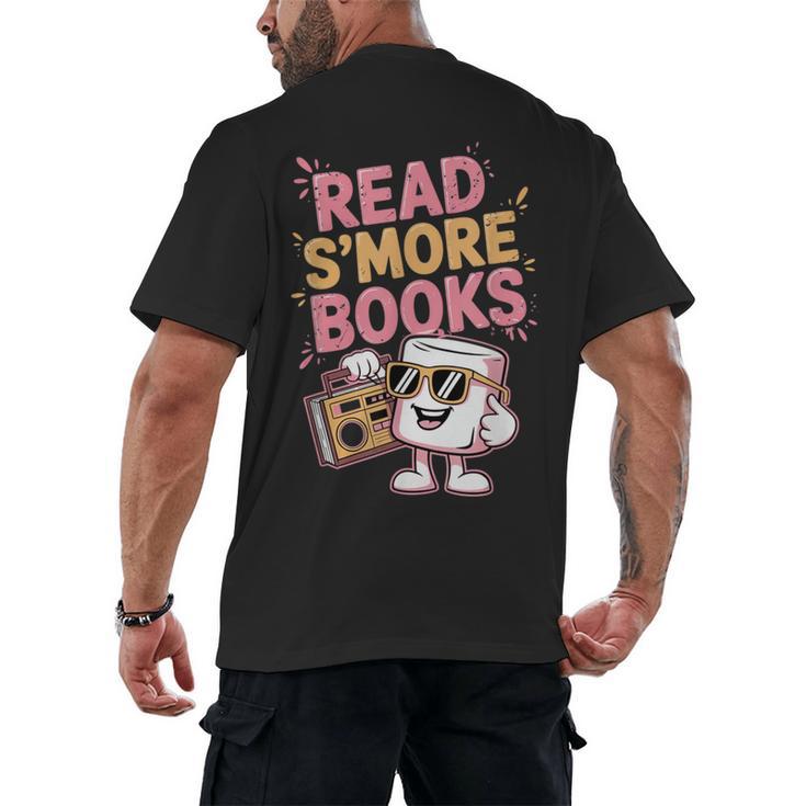 Read S'More Books Camping Outdoors Travel Campfire Smores Men's Back Print T-Shirt