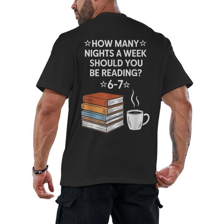Reading 6-7 Six Seven Meme English Teacher Book Lover Men's Back Print T-Shirt