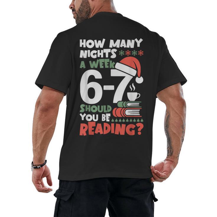 Reading 67 Meme English Teacher Christmas Book Lover Men's Back Print T-Shirt