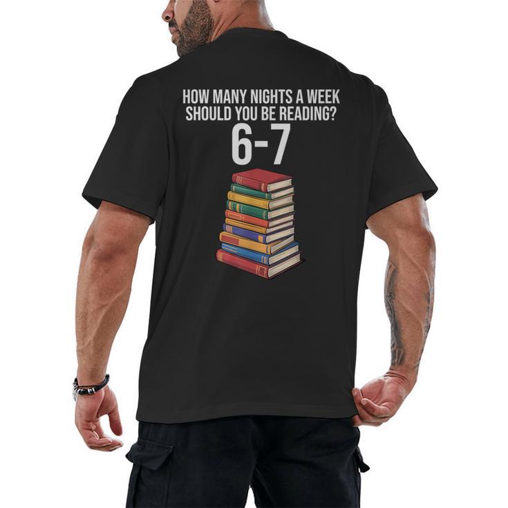 Reading Book Teacher 67 Six Seven Meme Men's Back Print T-Shirt