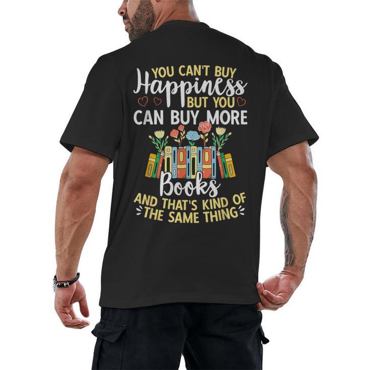 Reading You Can't Buy Happiness But You Can Buy More Books Men's Back Print T-Shirt