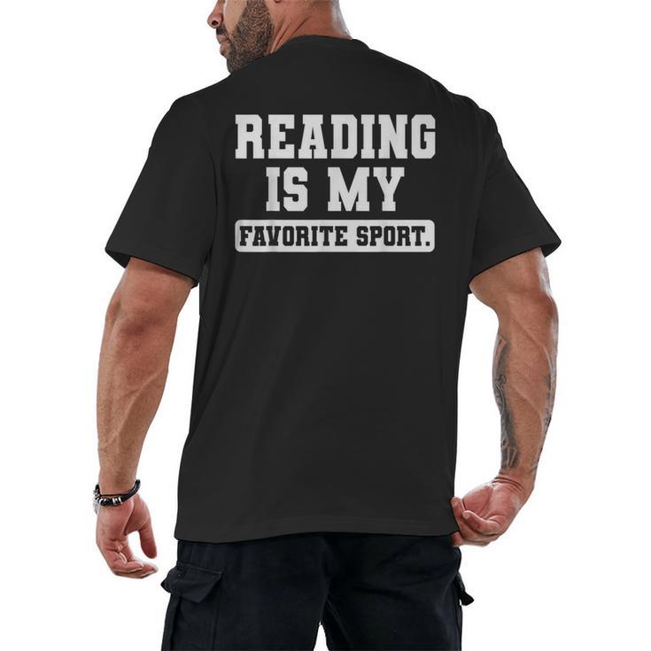 Reading Is My Favorite Sport Book Lover Reader Men's Back Print T-Shirt