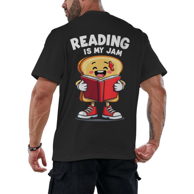 Reading Is My Jam I Love To Read Books Men's Back Print T-Shirt