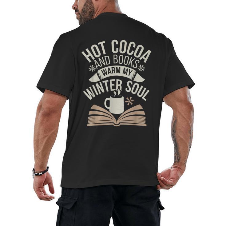 Reading All Winter Cozy Book Lover And Literary Escape Men's Back Print T-Shirt