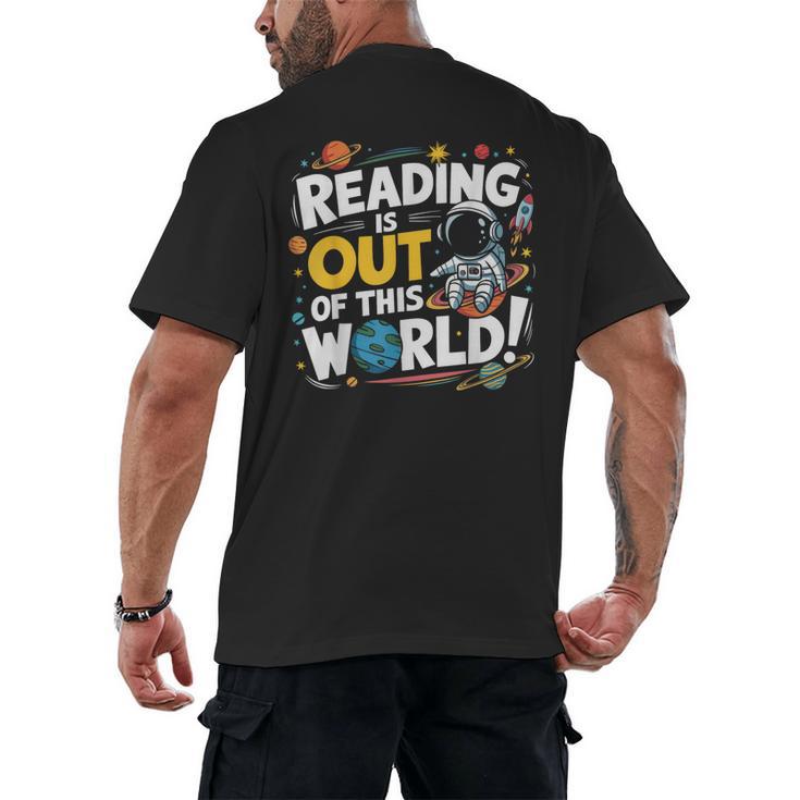 Reading Is Out Of This World Space Book Lover Kids Men's Back Print T-Shirt
