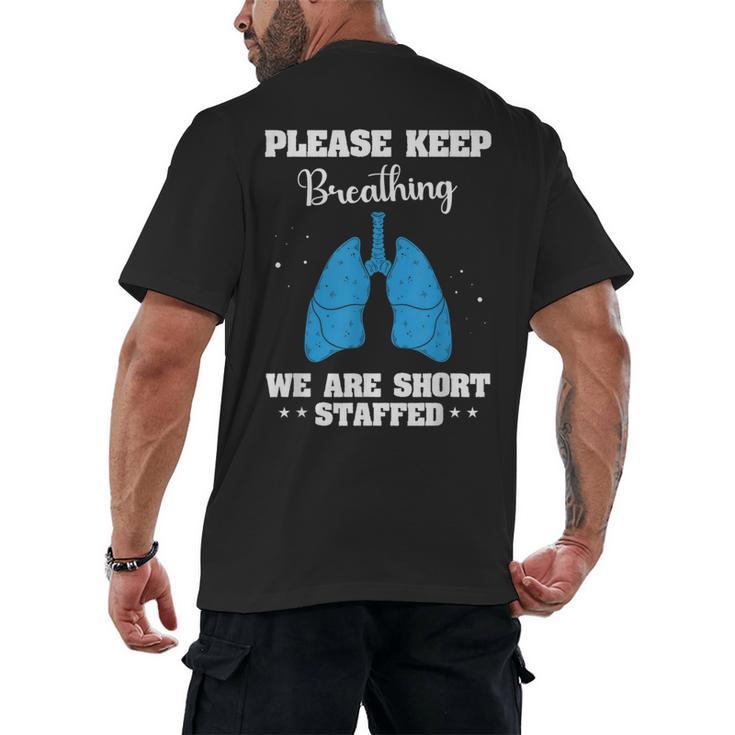 Respiratory Therapist Appreciation RT School Graduation Men's Back Print T-Shirt