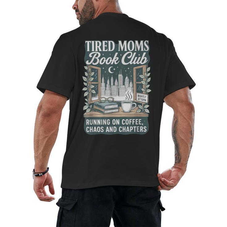 Retro Tired Moms Book Club Bookish Booktrovert Mother's Day Men's Back Print T-Shirt