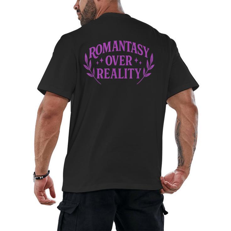 Romantasy Book Reader Aesthetic With Fantasy Feels Men's Back Print T-Shirt