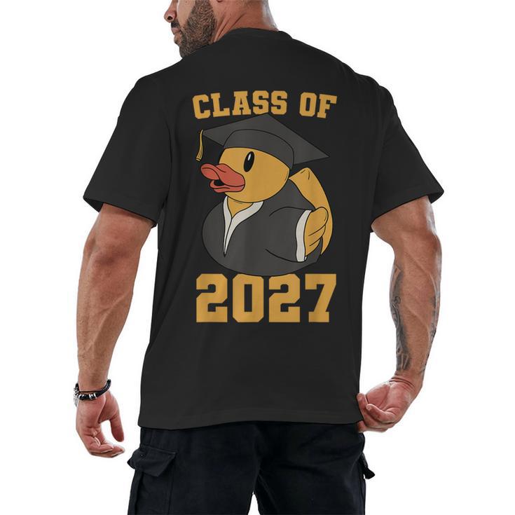 Rubber Duck Class Of 2027 Senior 2027 Graduation Year Senior Men's Back Print T-Shirt
