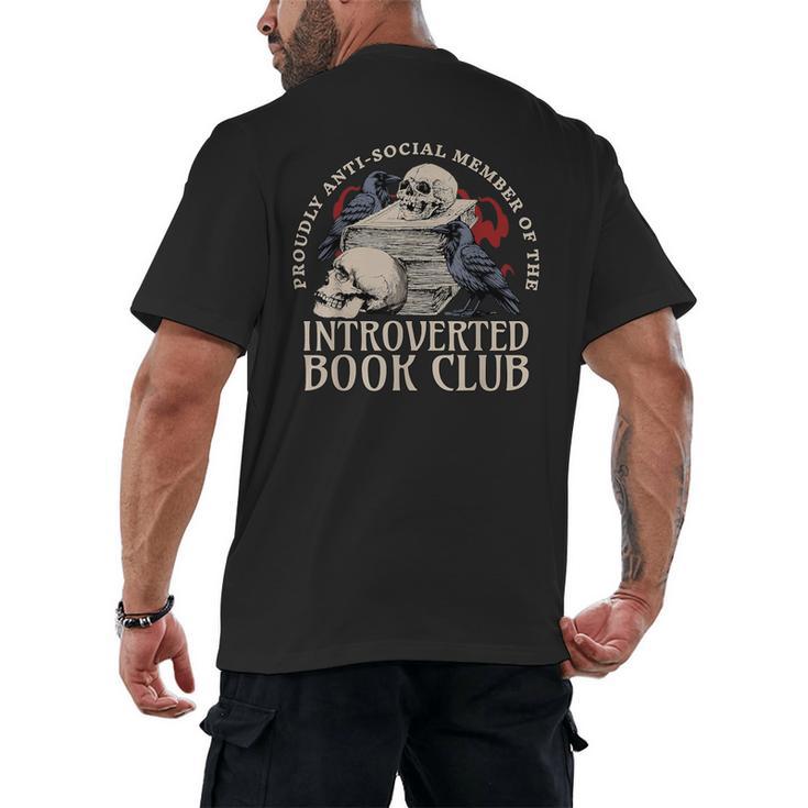 Sarcastic Proud Anti Social Member Of Introverted Book Club Men's Back Print T-Shirt