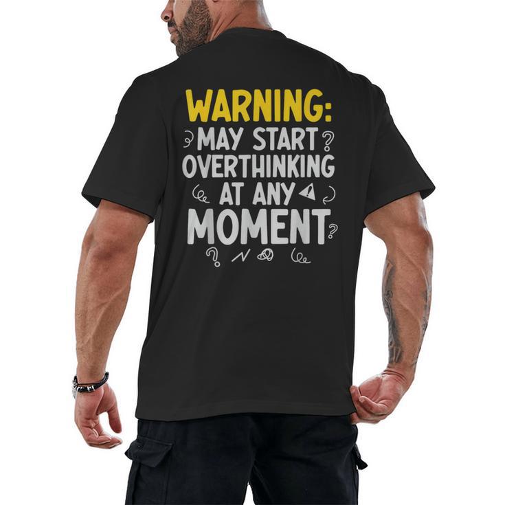 Sarcastic Saying For Overthinkers Introverts Men's Back Print T-Shirt
