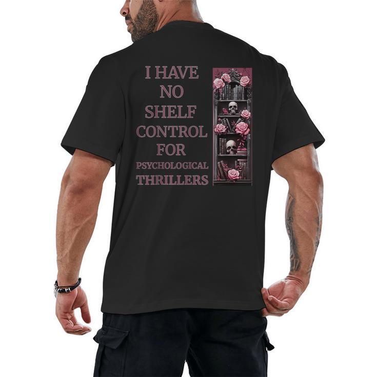 Saying Psychological Thriller Book Reader Lover Men's Back Print T-Shirt