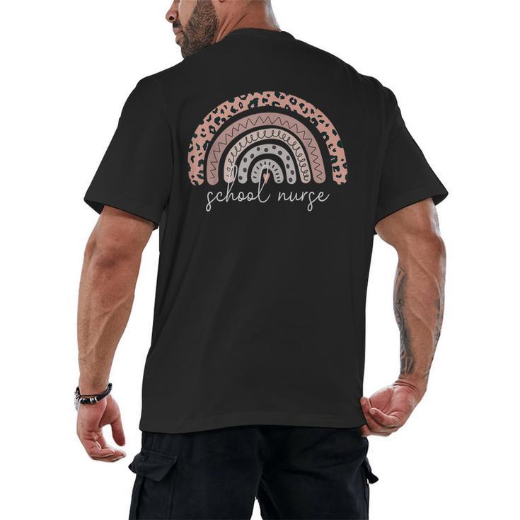 School Nurse Appreciation Rainbow Graduation Medical Nursing Men's Back Print T-Shirt
