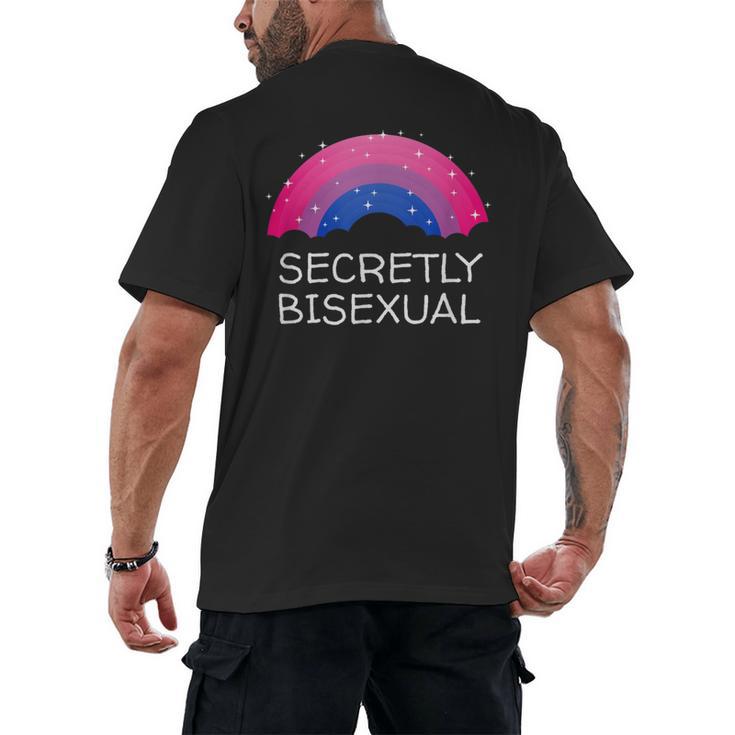 Secretly Bisexual Bi Introvert Bi Pride Antisocial LGBTQ Men's Back Print T-Shirt