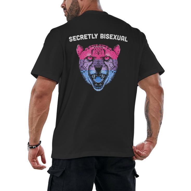 Secretly Bisexual Bi Introvert Bi Pride Antisocial LGBTQ Men's Back Print T-Shirt