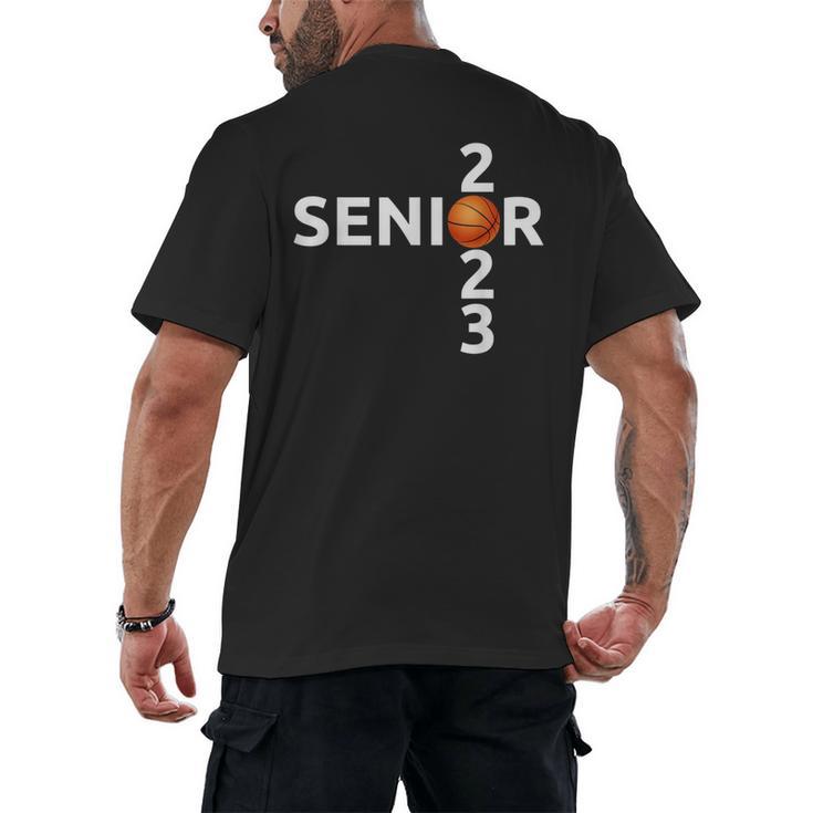 Senior 2023 Basketball Graduation Party Men's Back Print T-Shirt