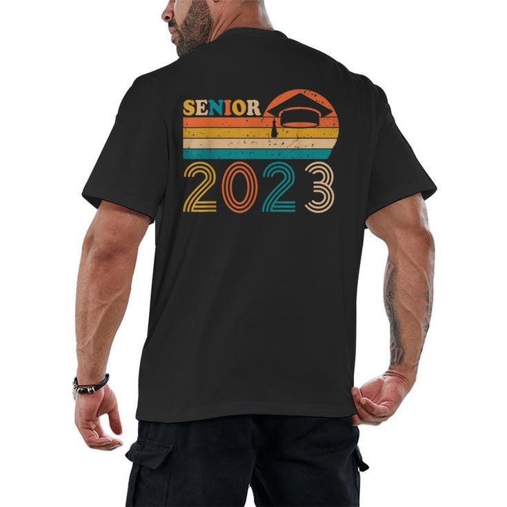 Senior 2023 Retro Class Of 2023 Seniors Graduation 23 Men's Back Print T-Shirt