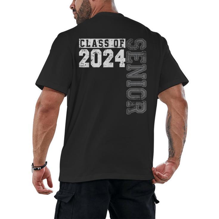 Senior 2024 Class Of 2024 Seniors Graduation 2024 Senior 24 Men's Back Print T-Shirt