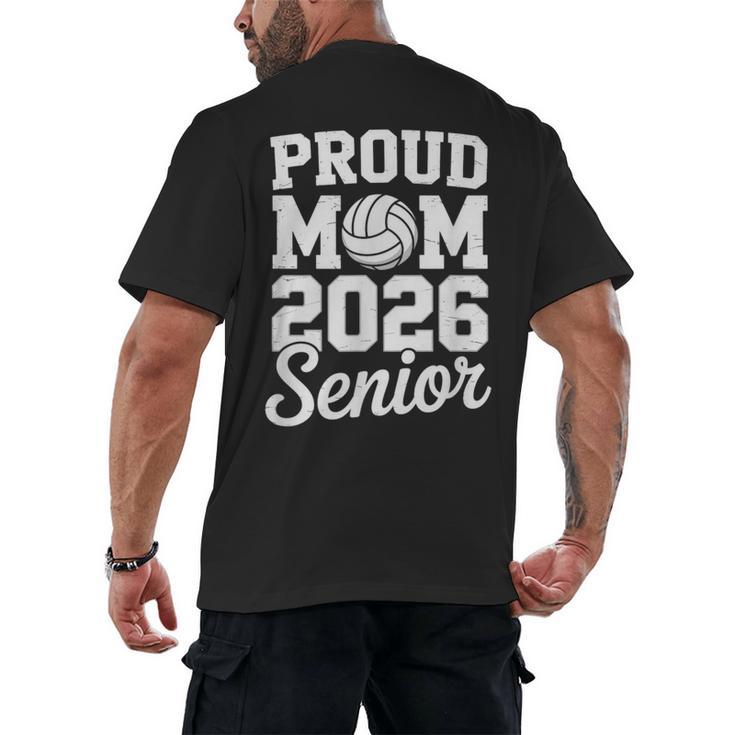 Senior 2026 Volleyball Mom High School Graduation Outfit Men's Back Print T-Shirt